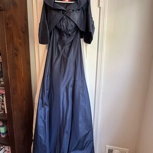 Donna Ricco Collection Navy Blue Gown with Jacket
